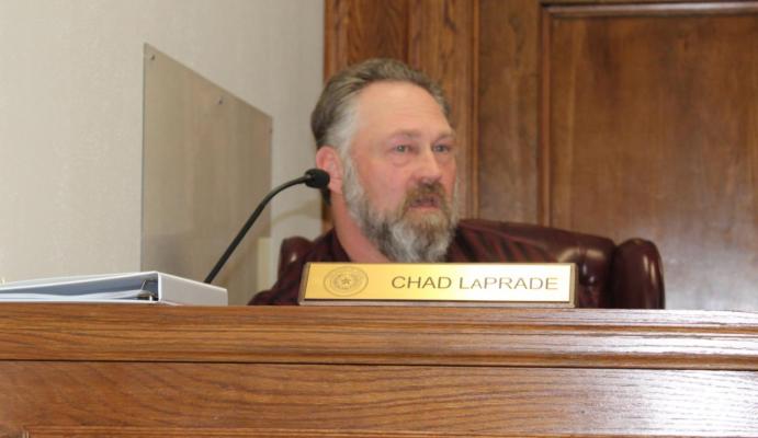 Pct. 1 Commissioner Chad LaPrade discussed the termination of a lease agreement between VZC and the Old Cotton Gin Museum Corporation in Grand Saline. Photo by David Barber