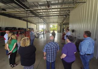 City and chamber officials in Van were given a tour June 27 of the new Southern Tire Mart facility located at 135 FM 314. Southern Tire Mart offers standard truck services including preventive maintenance, light duty mechanic work, tire, care, and 24/7 roadside assistance. Photos by Gene Keenon