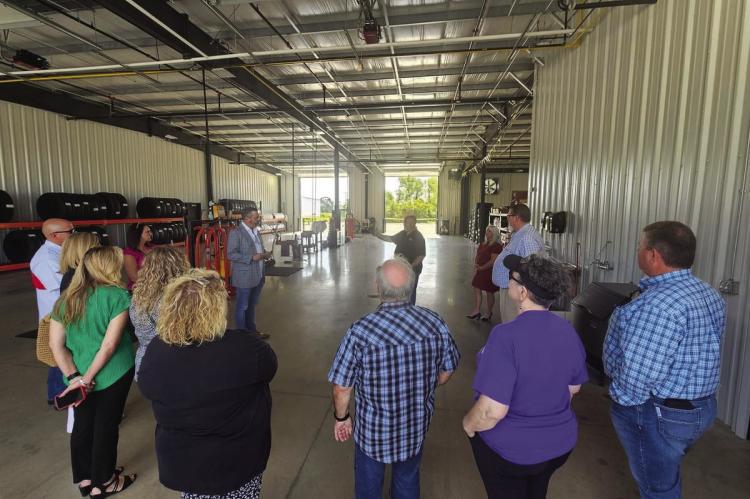 City and chamber officials in Van were given a tour June 27 of the new Southern Tire Mart facility located at 135 FM 314. Southern Tire Mart offers standard truck services including preventive maintenance, light duty mechanic work, tire, care, and 24/7 roadside assistance. Photos by Gene Keenon
